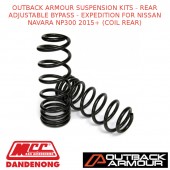 OUTBACK ARMOUR SUSPENSION KIT REAR ADJ BYPASS EXPD NAVARA NP300 2015+ COIL REAR